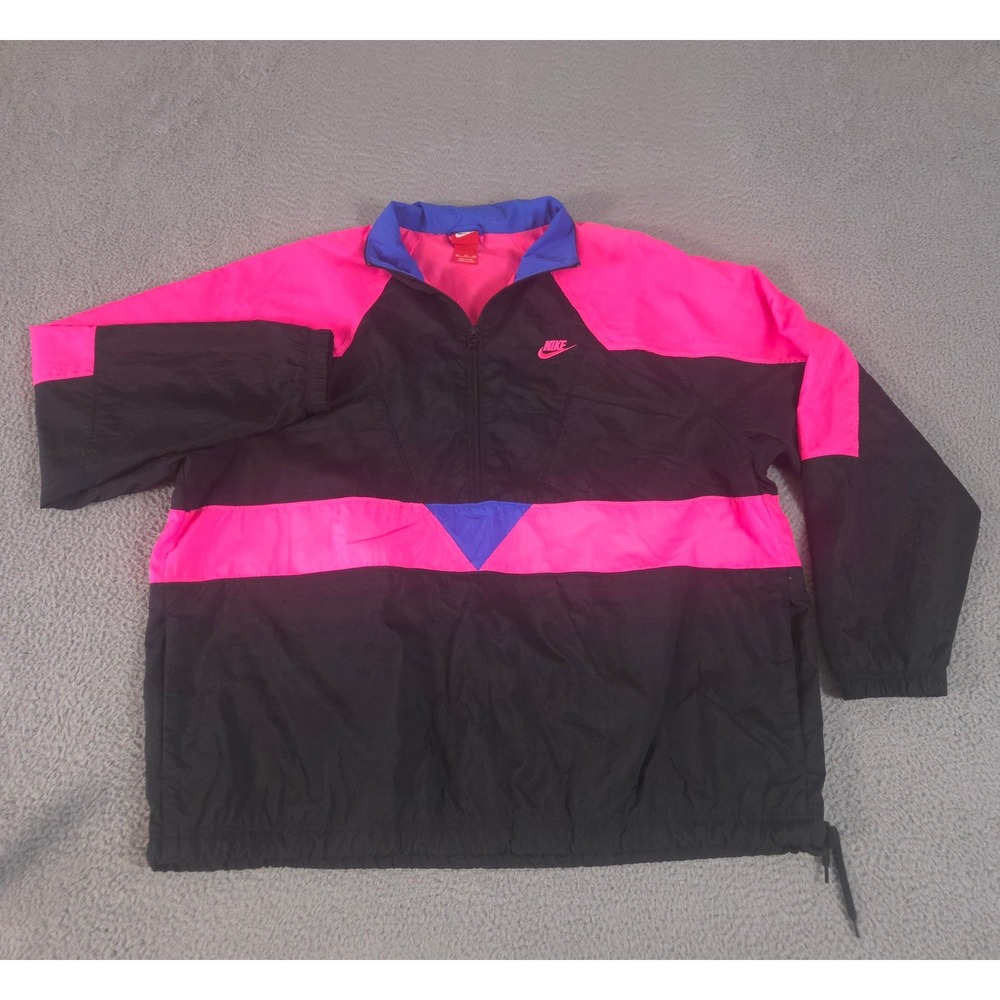 Nike Jacket Womens XXL Sportswear Vaporwave Windbreaker Colorblock Neon Retro
